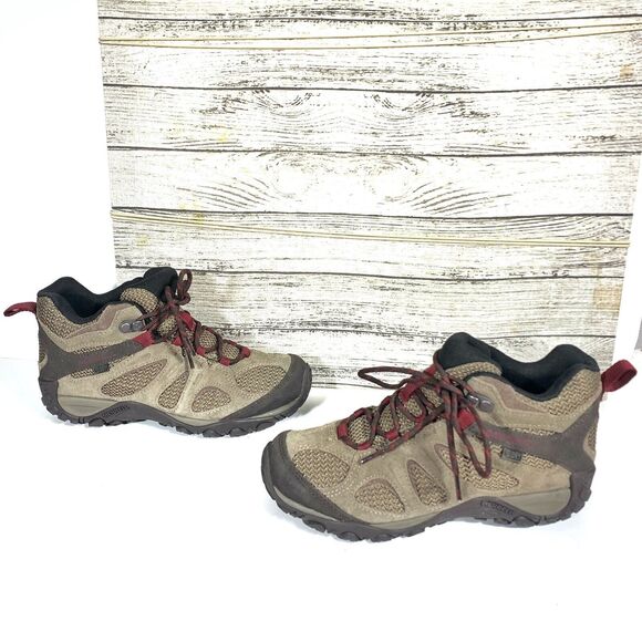 Merrell Women's Yokota 2 Mid Waterproof Hiking Boot size 7 Brindle - Picture 4 of 16